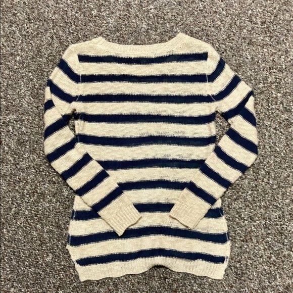 PINK Rose Blue & Cream Striped Knit Sweater - Picture 3 of 5
